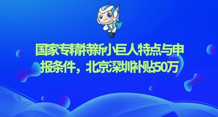 國(guó)家專精特新“小巨人”企業(yè)申報(bào)指南 聚焦網(wǎng)絡(luò)科技領(lǐng)域，詳解政策要點(diǎn)與京深50萬補(bǔ)貼